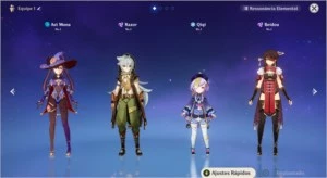 Conta genshin Mona+Qiqi+Razor - Genshin Impact