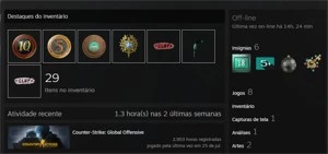 Vendo conta csgo Aguia LEVEL 20 GC com medalhas raras - Counter Strike