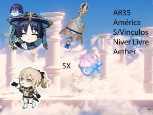 AR35 - Scaramouche + TulayTulah + Jean + 5 tiros - Genshin Impact