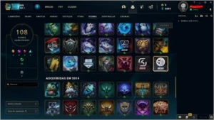 Conta de LOL desde de 2014 com +41 Skins habilitadas - League of Legends