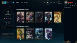 Conta de LOL desde de 2014 com +41 Skins habilitadas - League of Legends