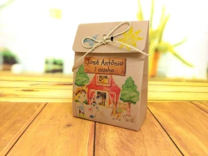 Sacolinha Kraft Fazendinha Personalizada P ou G - Artesanato e Personalizados