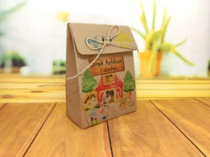 Sacolinha Kraft Fazendinha Personalizada P ou G - Artesanato e Personalizados