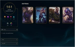 Conta LOL desde 2013, lvl 163, todos os campeões e 161 skins - League of Legends