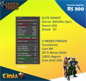 EK 202 - SECURA - RK UNICA - SEM SET - R$ 300,00 - Tibia