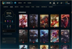 Conta platina 4 - League of Legends LOL