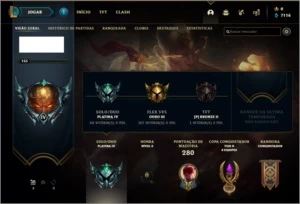 Conta platina 4 - League of Legends LOL