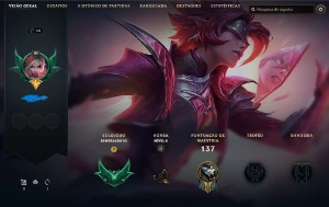 Conta esmeralda 3 44 campeões, 13 skins - League of Legends LOL