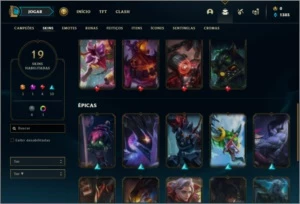Conta prata 4 com 19 skins e 37 champs - League of Legends LOL