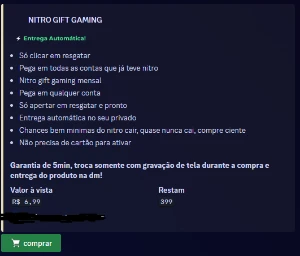 Fornecedor De Nitros Gaming Gift