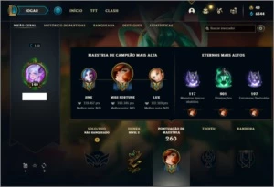 Conta Unranked com 87 Champs e 120 Skins (3 Ultimates) - League of Legends LOL