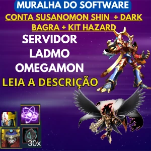 Conta Digimon Masters - DarkBagra + Susanoomon S. + Hazard - Digimon Masters Online DMO