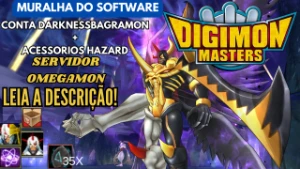 Conta Digimon Masters - Darknessbagramon + Acessorio Hazard