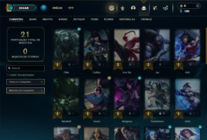 Unranked com 31 Champs e 3 Skins - League of Legends LOL