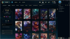 733 Skins, 9 anos de conta LVL 42 dono original - League of Legends LOL