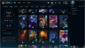 733 Skins, 9 anos de conta LVL 42 dono original - League of Legends LOL