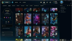 733 Skins, 9 anos de conta LVL 42 dono original - League of Legends LOL