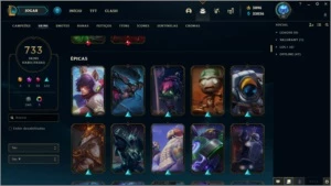 733 Skins, 9 anos de conta LVL 42 dono original - League of Legends LOL