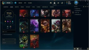 733 Skins, 9 anos de conta LVL 42 dono original - League of Legends LOL