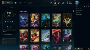 733 Skins, 9 anos de conta LVL 42 dono original - League of Legends LOL