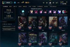 Conta Prata 2 com TODOS os Champs e 157 Skins ( ADC / JG ) - League of Legends LOL