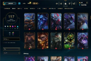 Conta Prata 2 com TODOS os Champs e 157 Skins ( ADC / JG ) - League of Legends LOL