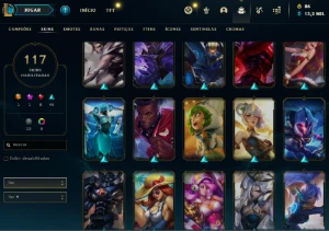 Conta lol lv351 Esmeralda IV 117skins - League of Legends