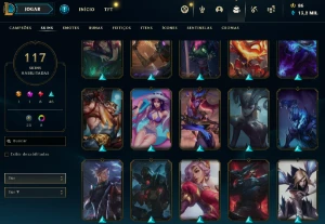 Conta lol lv351 Esmeralda IV 117skins - League of Legends