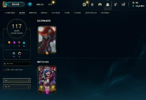 Conta lol lv351 Esmeralda IV 117skins - League of Legends