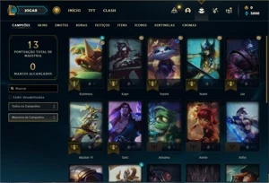 Conta ouro 2 com 23 Champs e 5 Skins +2 Fragmentos - League of Legends LOL
