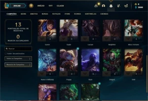 Conta ouro 2 com 23 Champs e 5 Skins +2 Fragmentos - League of Legends LOL