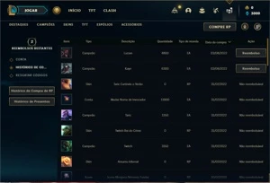 Conta ouro 2 com 23 Champs e 5 Skins +2 Fragmentos - League of Legends LOL