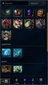 conta lvl 45 /s11 plat1 mmr diamante/ 44 champs/ 21 skins - League of Legends LOL