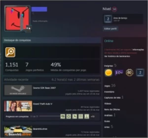 Conta steam com jogos
