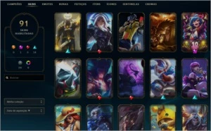 CONTA LOL - 93 SKINS - PLATINA 4 - League of Legends