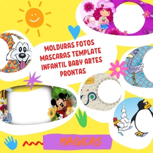 "Templates de Sonho: Molduras e Máscaras Infantis para Fotos