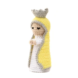 Nossa Senhora com Manto Amarelo em Amigurumi - Artesanato e Personalizados