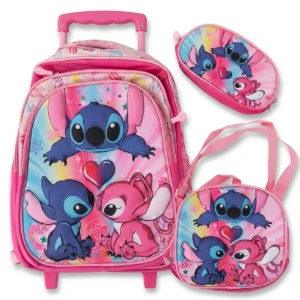 Lindo Kit Mochila Menina Stitch Rosa - Produtos Físicos