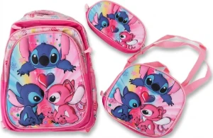 Lindo Kit Mochila Menina Stitch Rosa - Produtos Físicos