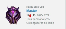 Conta Mestre 140 PDL LOL - League of Legends