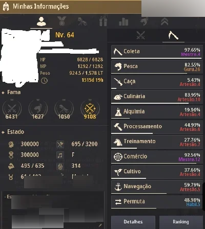 Venda de conta Black Desert R$ 1800 Full Completa