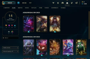 14 skins, 42 campeões - League of Legends LOL