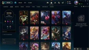 Conta prata 1 com TODOS os champs e 329 Skins + 5 Prestigios - League of Legends LOL