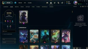 Conta prata 1 com TODOS os champs e 329 Skins + 5 Prestigios - League of Legends LOL