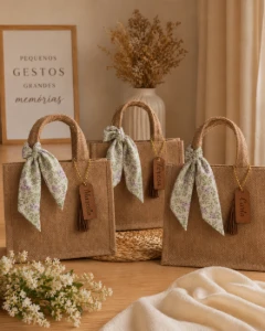 Bolsa Milão Sintético Caramelo para Madrinhas de Casamento