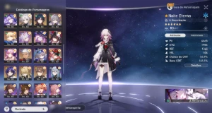 Conta Honkai: Star Rail - 36 5Stars chars+35 5Stars LC+ ZZZ
