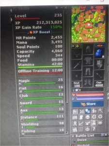 RP LVL 235 IMPERA - skills 111/98 - Tibia