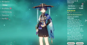 AR35 - Scaramouche com Tulay + Diluc com Tumulo + 17 tiros - Genshin Impact