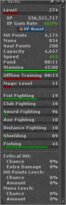 EK 274, ML 11, SKILLS 96,89 (TALEON OT ) - Tibia