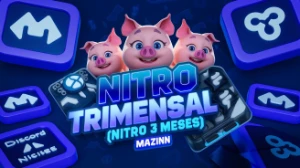 Discord Trimensal (3 meses) + 8 boosts